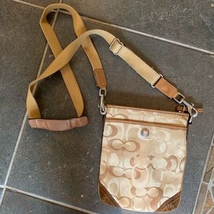 Gold Coach Crossbody Bag